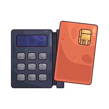 Card swipe illustration Stock Illustration