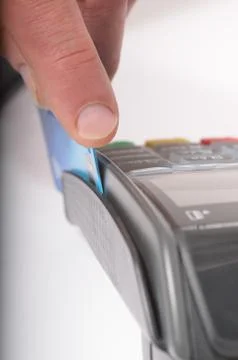 Card swipe Stock Photos