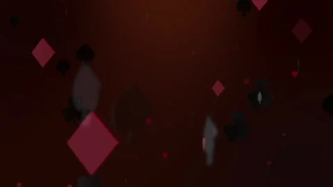 Card symbols falling down in an animation Stock Footage 241571112