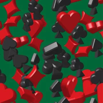 Card Symbols Seamless Pattern Illustrazione stock