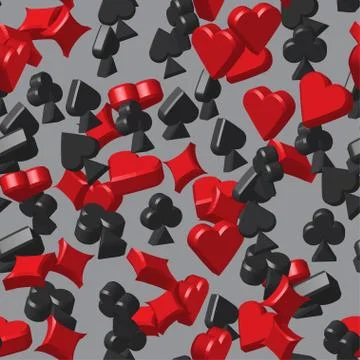 Card Symbols Seamless Pattern Illustrazione stock