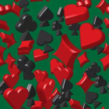 Card Symbols Seamless Pattern Stock Illustration