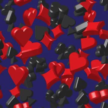 Card Symbols Seamless Pattern Stock Illustration