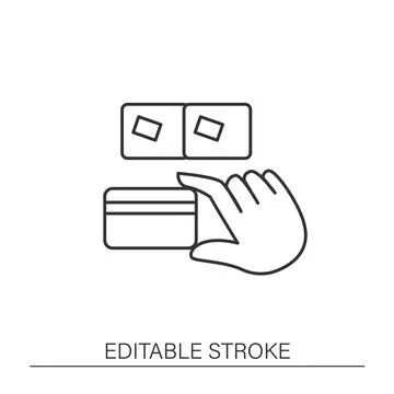 Card system line icon Stock Illustration