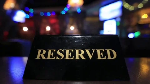 Card table is reserved Stock Footage 71358242