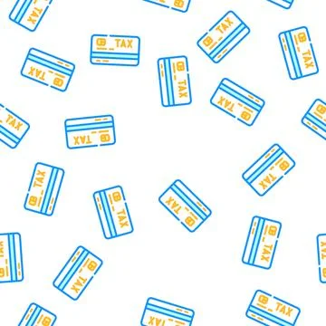 Card tax vector seamless pattern Ilustración de archivo