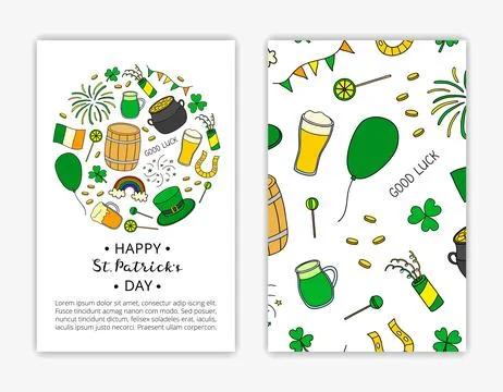 Card templates for Saint patrick s day Stock-Illustration