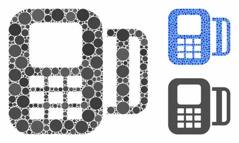 Card Terminal Composition Icon of Spheric Items Illustrazione stock