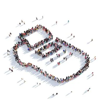 Card terminal people 3D rendering Stock Illustration