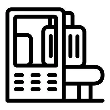 Card terminal processing payment with nfc technology 库存插图