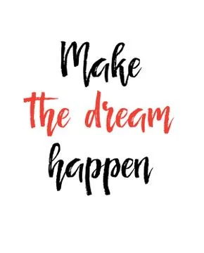 Card with text make the dream happen Stock Illustration
