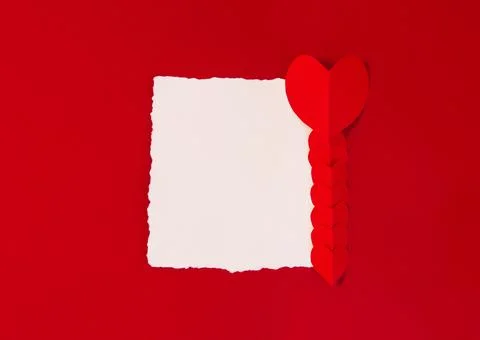 Card for text on red background and hearts red, concept Valentine's day weddi Stock Photos