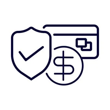 Card, tick, secure, security credit card icon Stock Illustration