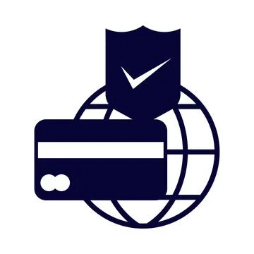 Card, tick, secure, security credit card icon Stock Illustration