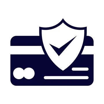 Card, tick, secure, security credit card icon Stock Illustration