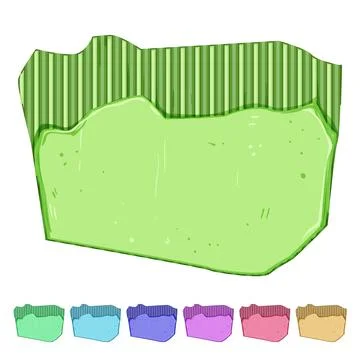 Card torn cardboard cartoon vector graphic Stock Illustration