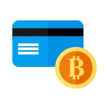 Card Transaction Bitcoin Vector Illustration Graphic Stock Illustration