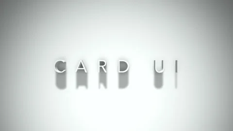 Card ui 3D title animation with shadows on a white background Stock Footage 297216560