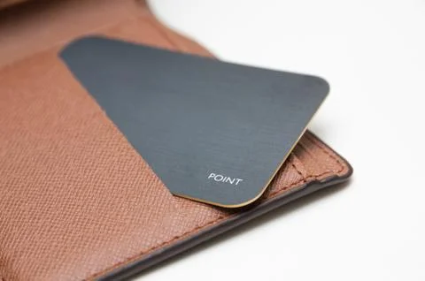 Card in wallet on white background Stock Photos