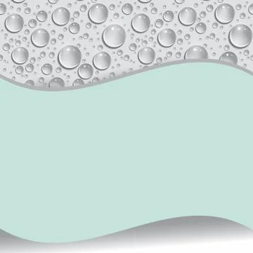 Card with water drop. Stock Illustration