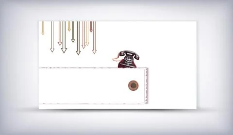 Card waved with phone Stock Illustration