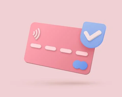 Card for web background design. 3d bill payment vector icon illustration. Online Stock Illustration