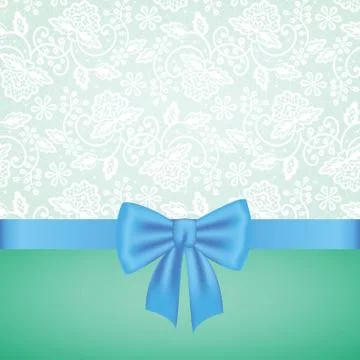 Card with white lace Stock Illustration