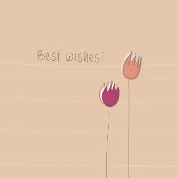 Card with wishes Stock Illustration