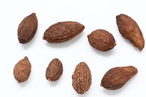 Cardamom isolate on white background Stock Photos