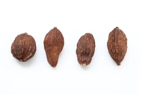 Cardamom isolate on white background Fotos Stock