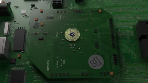CARDANO on circuit board Stock-Footage 181678798