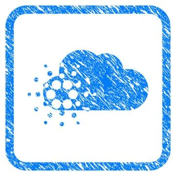 Cardano Cloud Framed Stamp Stockillustratie