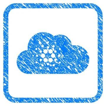 Cardano Cloud Framed Stamp Stockillustratie