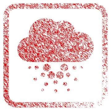 Cardano Cloud Framed Stamp 스톡 일러스트