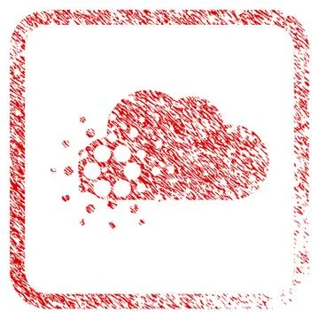 Cardano Cloud Framed Stamp イラスト素材
