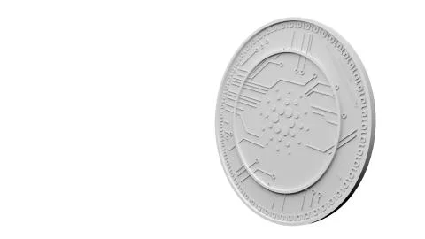 Cardano Coin (ADA) cryptocurrency 3D Render Stock Illustration