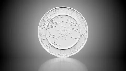 Cardano Coin (ADA) cryptocurrency 3D Render Stock Illustration