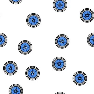 Cardano cryptocurrency vector seamless pattern Stock Illustration