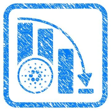 Cardano Fall Down Chart Framed Stamp イラスト素材
