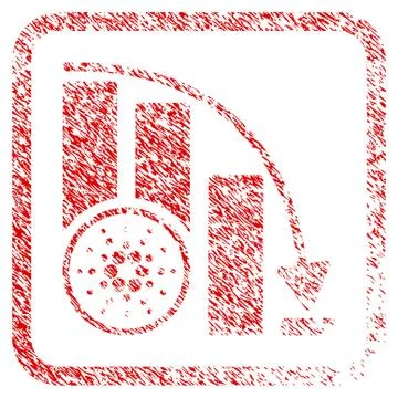 Cardano Fall Down Chart Framed Stamp イラスト素材