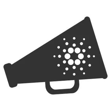 Cardano Megaphone Flat Icon Stock Illustration