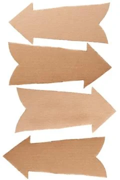Cardboard arrows Stock Photos