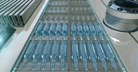 Cardboard automatic factory packaging machine Stock Illustration