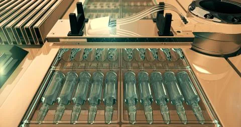 Cardboard automatic factory packaging machine Stock Illustration