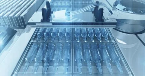 Cardboard automatic factory packaging machine Stock Illustration