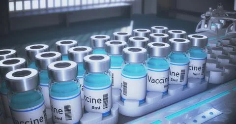 Cardboard automatic factory packaging machine 3D Illustrazione stock