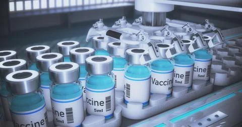 Cardboard automatic factory packaging machine 3D Stock Illustration