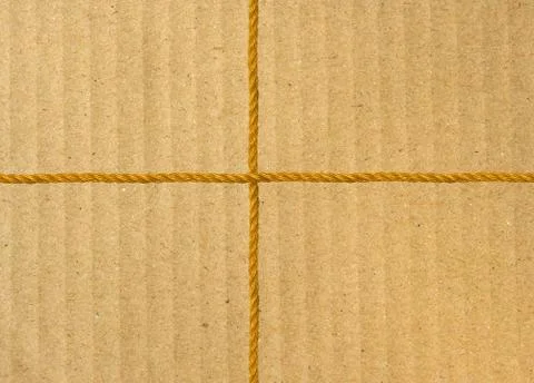 Cardboard background with thread Foto stock