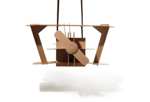 Cardboard biplane Foto stock
