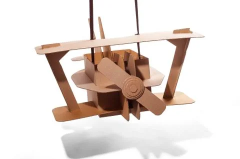 Cardboard biplane Stock Photos